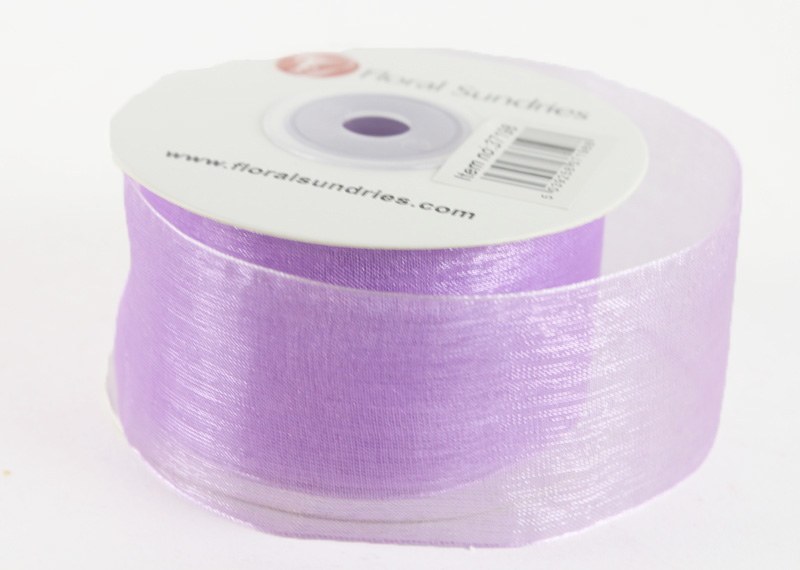 Picture of Organza Ribbon Pale Lilac 4cm x 25yards